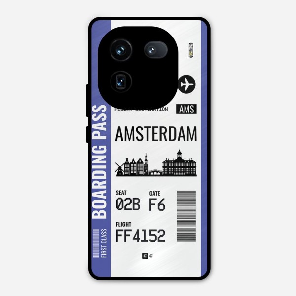 Amsterdam Boarding Pass Metal Back Case for iQOO 12