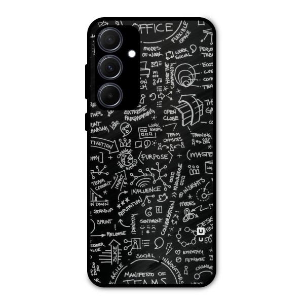 Anatomy Pattern Metal Back Case for Galaxy A35