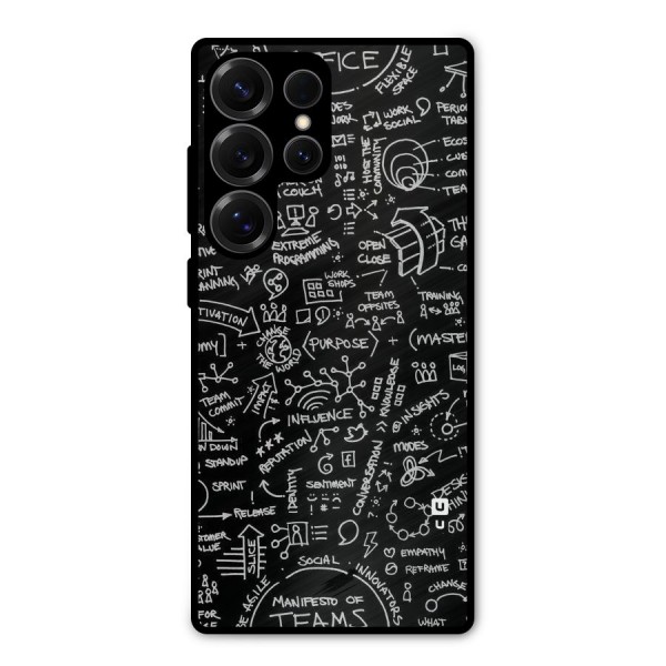 Anatomy Pattern Metal Back Case for Galaxy S25 Ultra