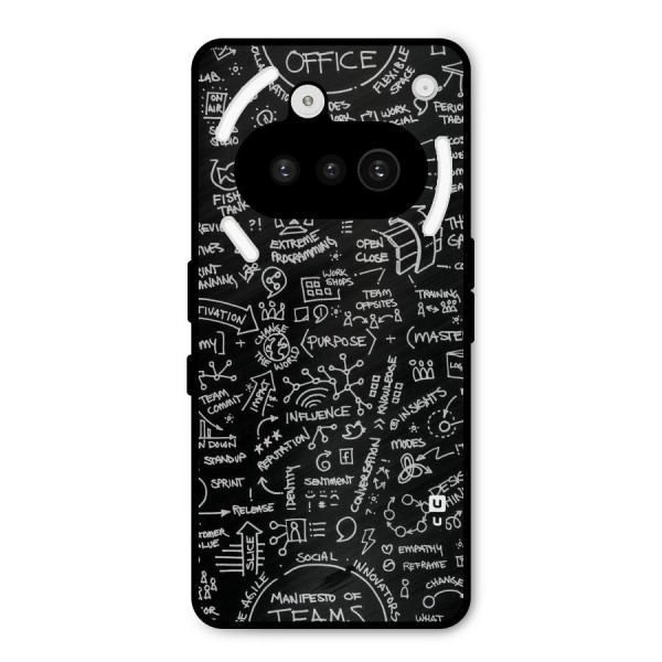Anatomy Pattern Metal Back Case for Nothing Phone 3a
