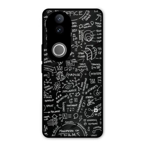 Anatomy Pattern Metal Back Case for Vivo V50e