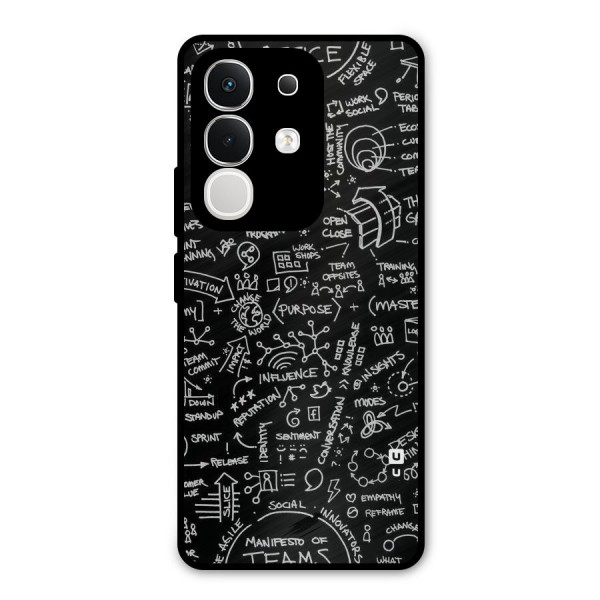 Anatomy Pattern Metal Back Case for iQOO Z10x