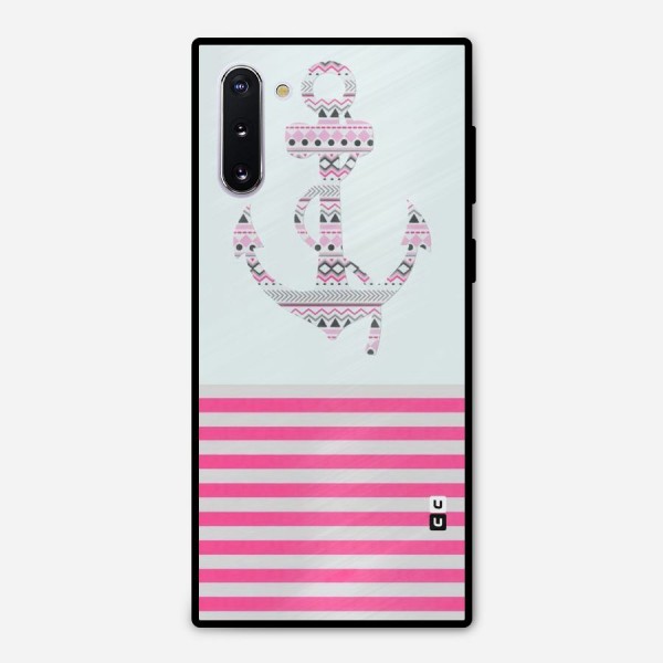 Anchor Design Stripes Metal Back Case for Galaxy Note 10