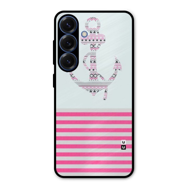 Anchor Design Stripes Metal Back Case for Galaxy S25