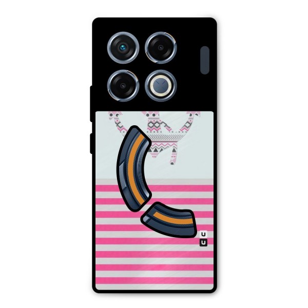 Anchor Design Stripes Metal Back Case for Infinix GT 20 Pro