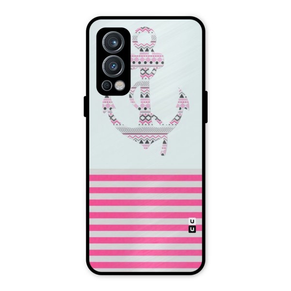 Anchor Design Stripes Metal Back Case for OnePlus Nord 2 5G