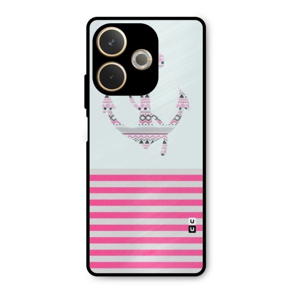Anchor Design Stripes Metal Back Case for Oppo A5 Pro