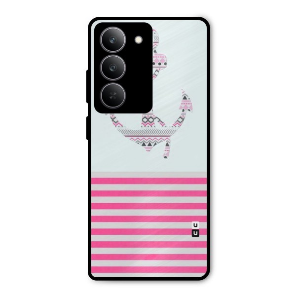 Anchor Design Stripes Metal Back Case for Realme 14x