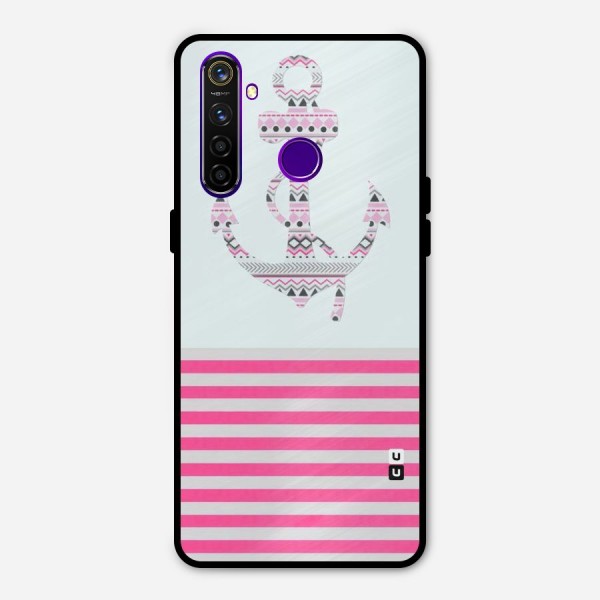 Anchor Design Stripes Metal Back Case for Realme 5 Pro