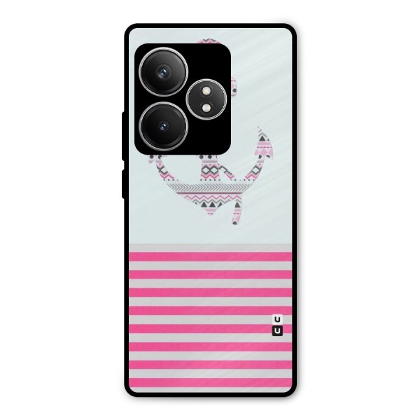 Anchor Design Stripes Metal Back Case for Realme GT 6T