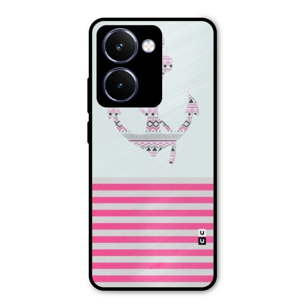 Anchor Design Stripes Metal Back Case for Realme P3 Ultra
