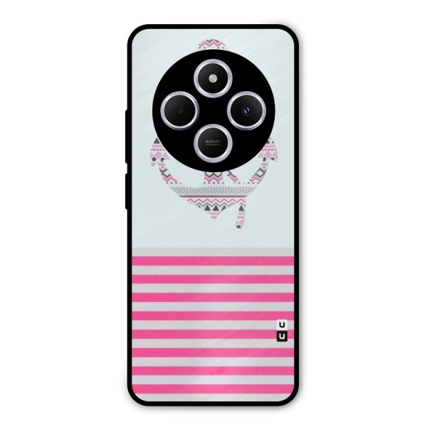 Anchor Design Stripes Metal Back Case for Redmi 14C