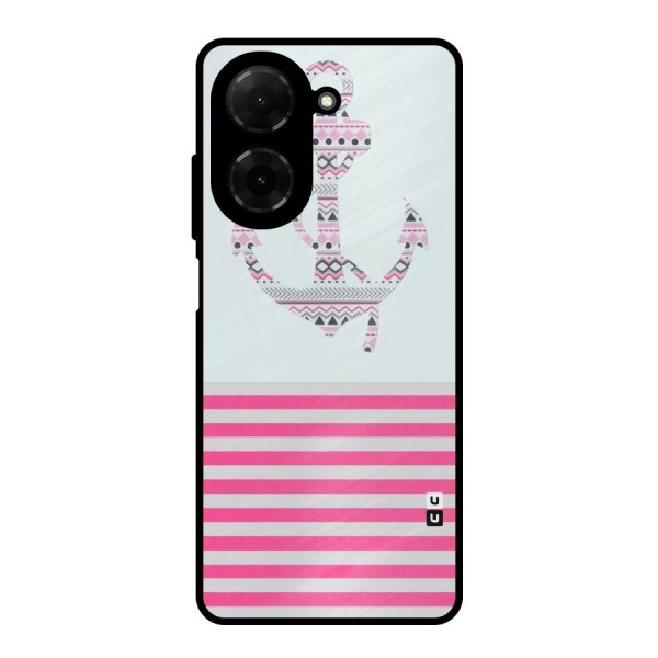 Anchor Design Stripes Metal Back Case for Redmi A5 4G