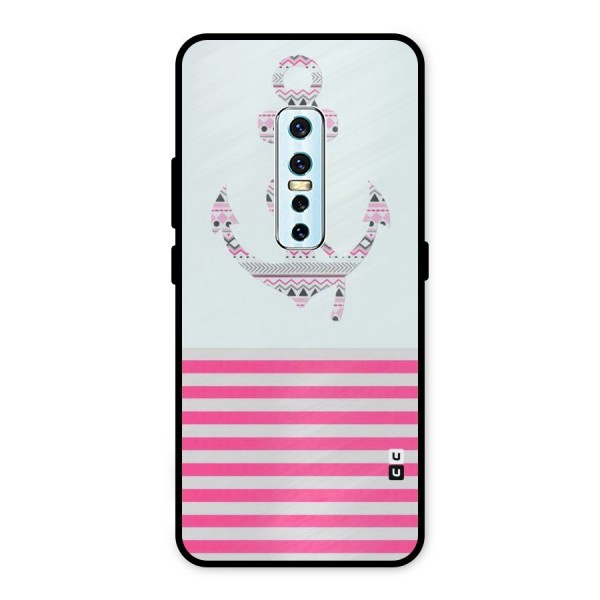 Anchor Design Stripes Metal Back Case for Vivo V17 Pro