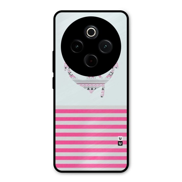 Anchor Design Stripes Metal Back Case for iQOO Z10
