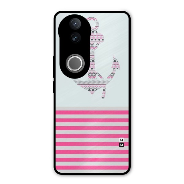 Anchor Design Stripes Metal Back Case for iQOO Z10R