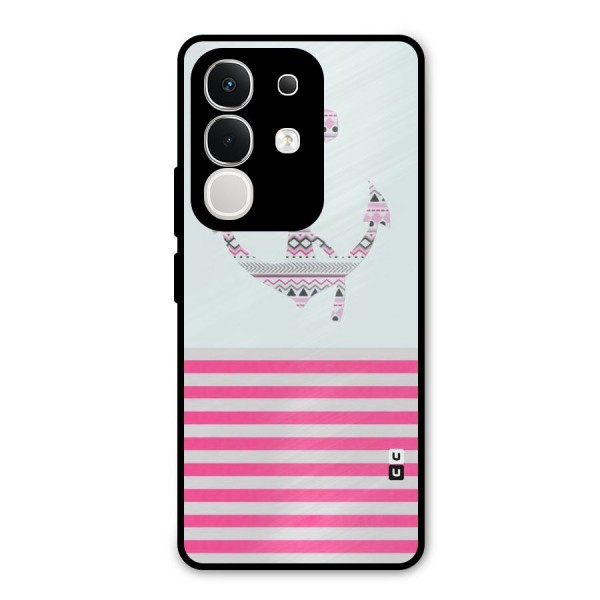 Anchor Design Stripes Metal Back Case for iQOO Z10x
