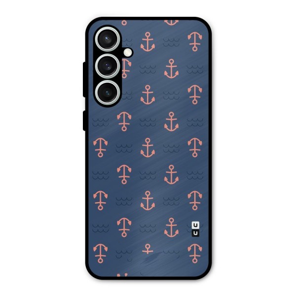 Anchor Sea Blue Metal Back Case for Galaxy S23 FE