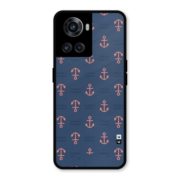 Anchor Sea Blue Metal Back Case for OnePlus 10R