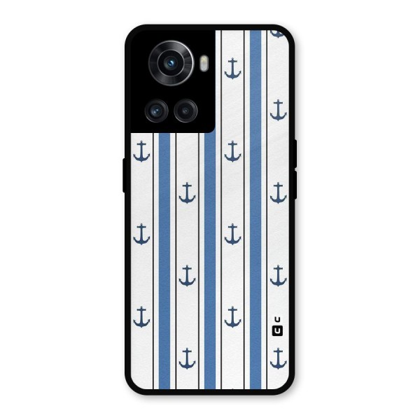 Anchor Stripe Lines Metal Back Case for OnePlus 10R