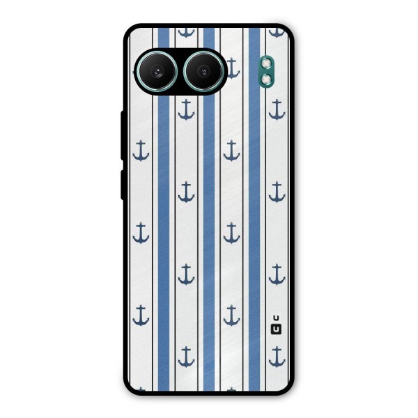 Anchor Stripe Lines Metal Back Case for OnePlus Nord 4