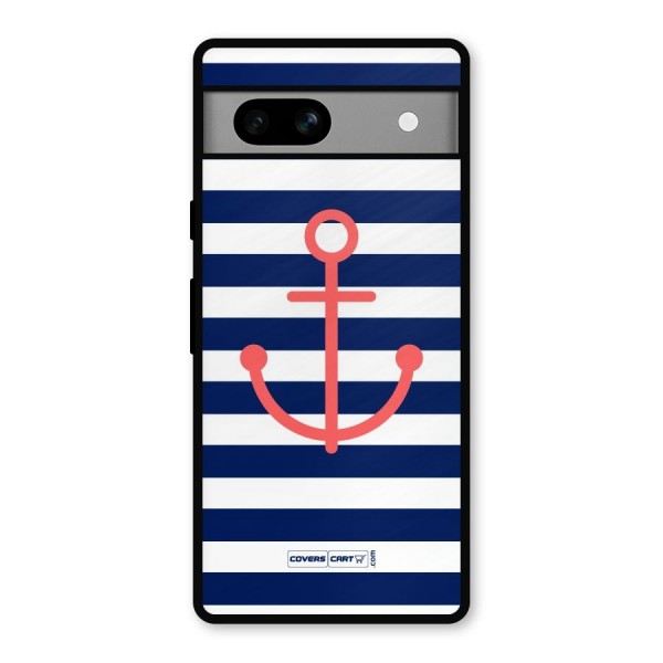 Anchor Stripes Metal Back Case for Google Pixel 7a