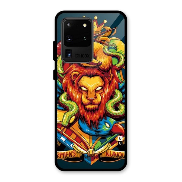 Animal Art Glass Back Case for Galaxy S20 Ultra