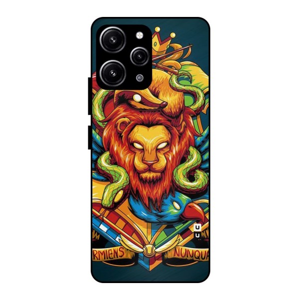 Animal Art Glass Back Case for Redmi 12 4G