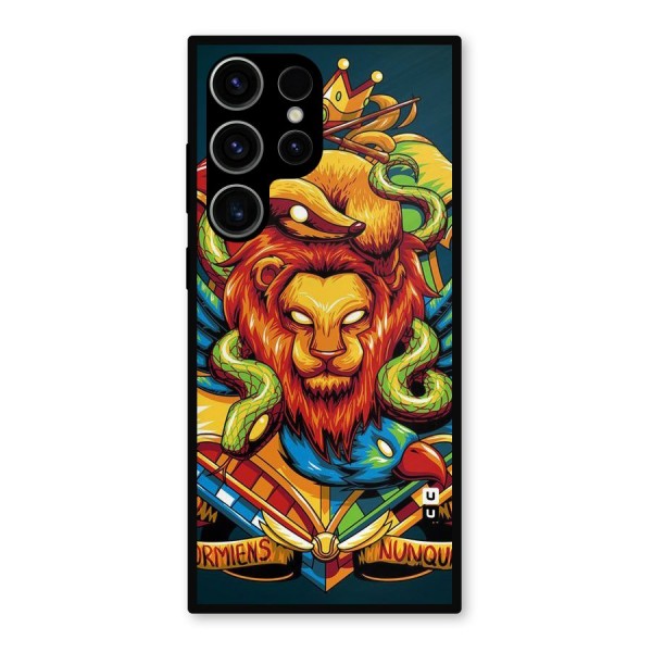 Animal Art Metal Back Case for Galaxy S23 Ultra