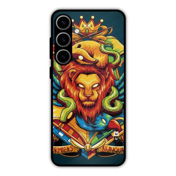 Animal Art Metal Back Case for Galaxy S24 Plus