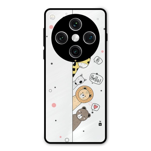 Animal Greetings Metal Back Case for Oppo Find X8 Pro
