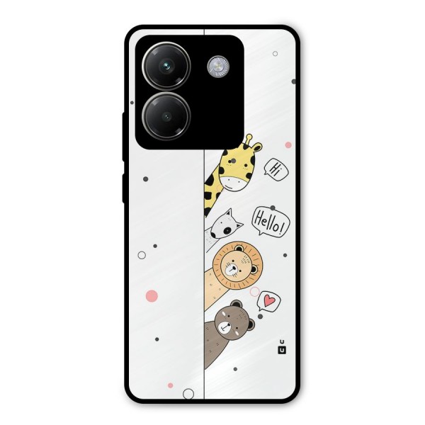 Animal Greetings Metal Back Case for Poco M7 Pro 5G