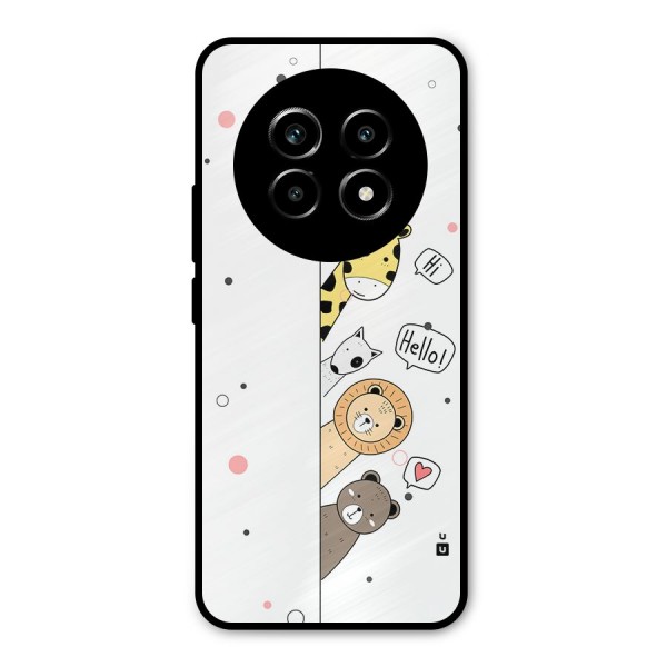 Animal Greetings Metal Back Case for Realme 13 Pro