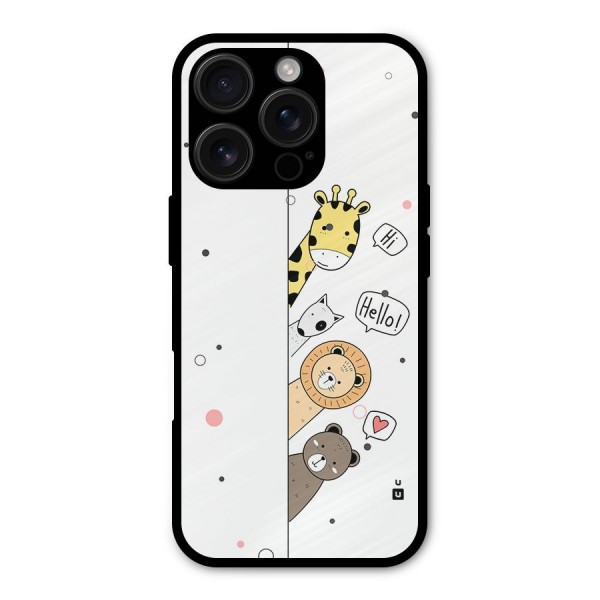 Animal Greetings Metal Back Case for iPhone 16 Pro