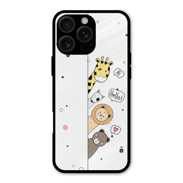 Animal Greetings Metal Back Case for iPhone 16 Pro Max