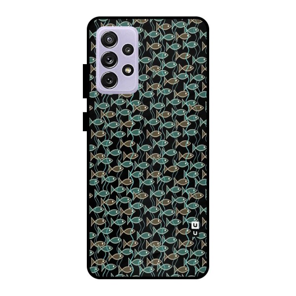 Animated Fishes Art Pattern Metal Back Case for Galaxy A72
