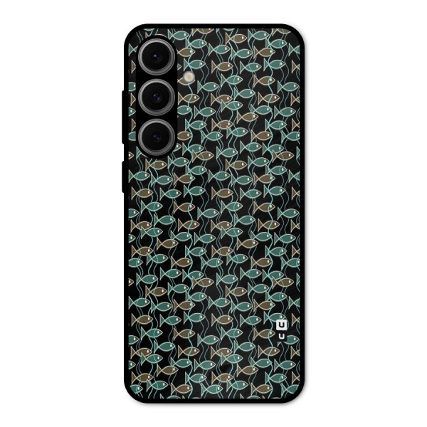 Animated Fishes Art Pattern Metal Back Case for Galaxy S24 FE