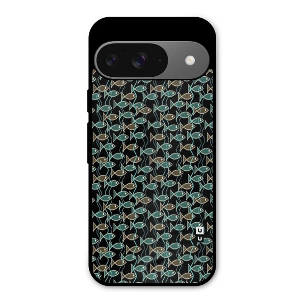 Animated Fishes Art Pattern Metal Back Case for Google Pixel 9