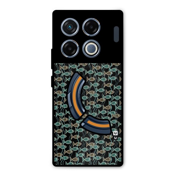 Animated Fishes Art Pattern Metal Back Case for Infinix GT 20 Pro