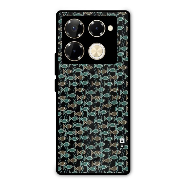 Animated Fishes Art Pattern Metal Back Case for Infinix Note 40 Pro Plus