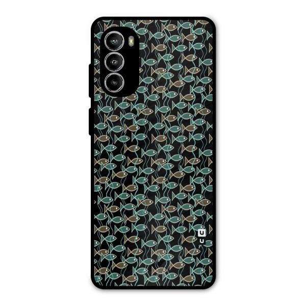 Animated Fishes Art Pattern Metal Back Case for Moto G52