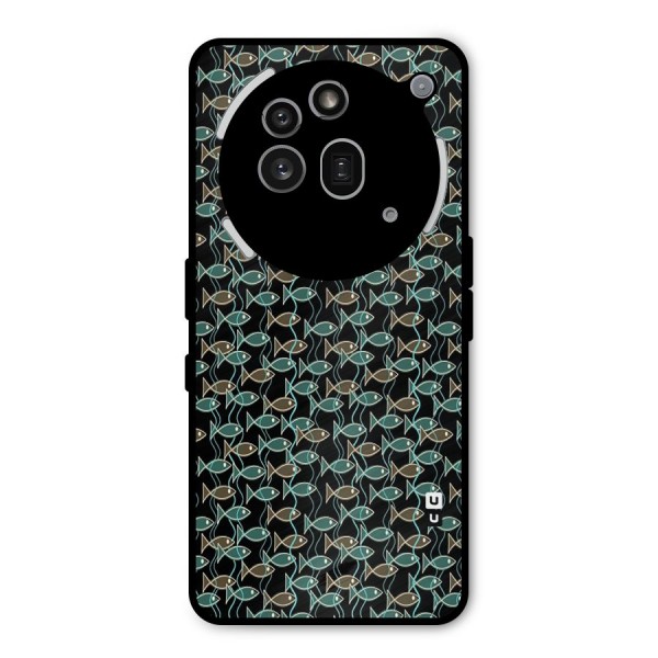 Animated Fishes Art Pattern Metal Back Case for Nothing Phone 3a Pro