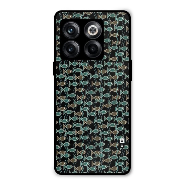 Animated Fishes Art Pattern Metal Back Case for OnePlus 10T