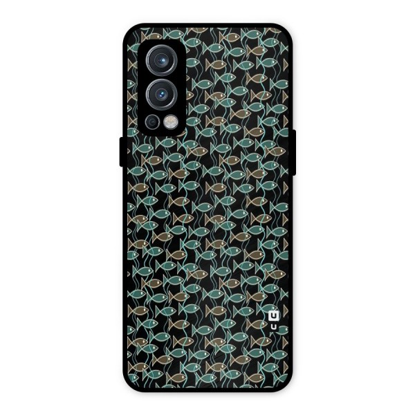 Animated Fishes Art Pattern Metal Back Case for OnePlus Nord 2 5G
