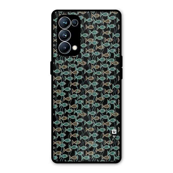 Animated Fishes Art Pattern Metal Back Case for Oppo Reno5 Pro 5G