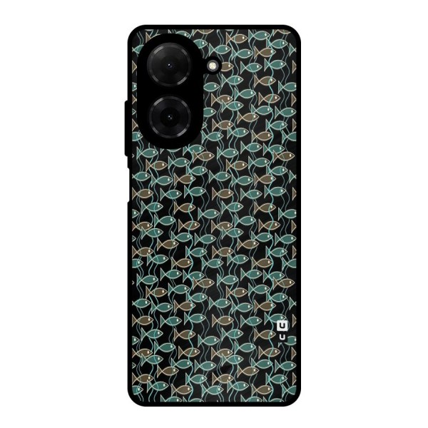 Animated Fishes Art Pattern Metal Back Case for Poco C71
