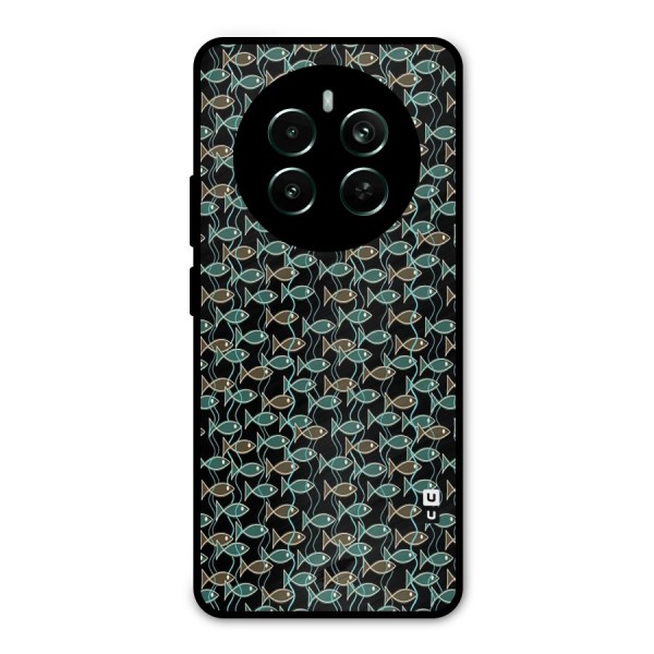 Animated Fishes Art Pattern Metal Back Case for Realme 12 Pro Plus