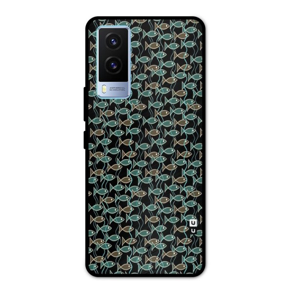 Animated Fishes Art Pattern Metal Back Case for Vivo V21e 5G