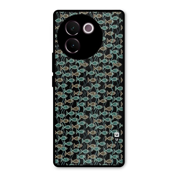 Animated Fishes Art Pattern Metal Back Case for Vivo V30e