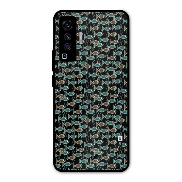 Animated Fishes Art Pattern Metal Back Case for Vivo X50